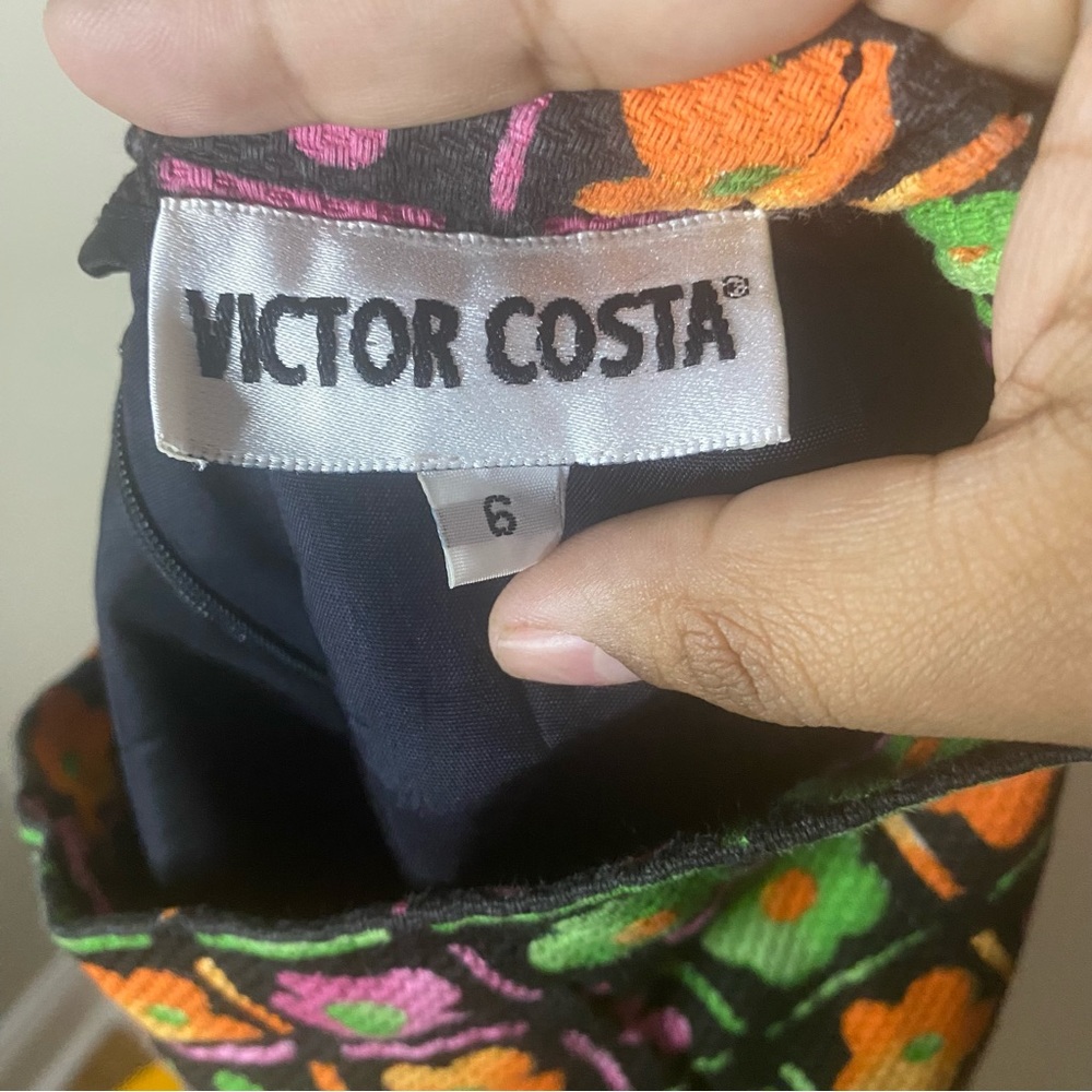 Victor Costa Vintage 70s Mod Floral Skirt - Picture 5 of 6